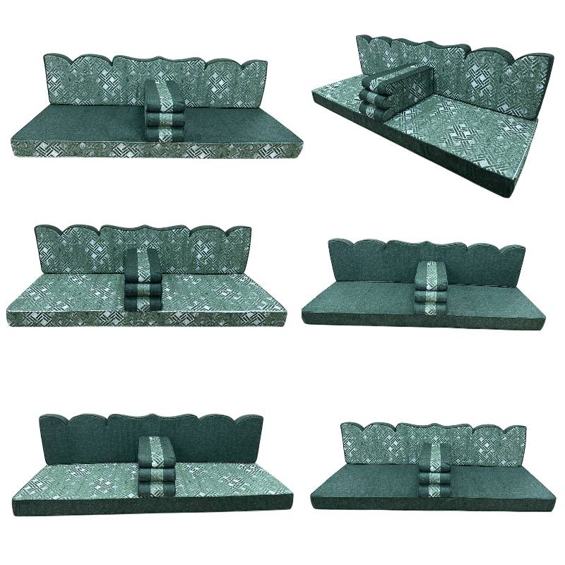 3 Teilige Set Sark Kösesi Orientalische Sitzecke,Sitzkissen Set Grün 190cm