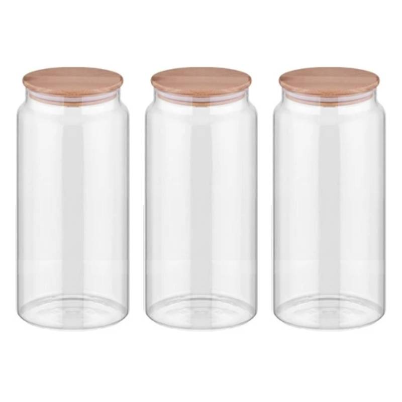 Vorratsgläser Mit Deckel, 3er Set Vorratsdosen Glas Mit Deckel Luftdicht 1300ml