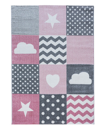Kids Modern Designer Kinder Teppich 620P | Weich Pflegeleicht & Strapazierfähig | 11 mm Flor 100 % Polypropylen