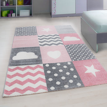 Kids Modern Designer Kinder Teppich 620P | Weich Pflegeleicht & Strapazierfähig | 11 mm Flor 100 % Polypropylen