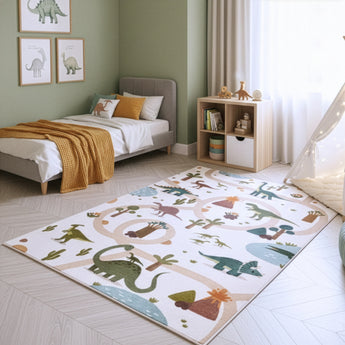 Coco Kinderteppich 1131 Cream – Weich Pflegeleicht & Rutschfest mit Latexrücken -100 % Polyester  8 mm Florhöhe