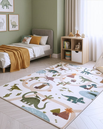 Coco Kinderteppich 1131 Cream – Weich Pflegeleicht & Rutschfest mit Latexrücken -100 % Polyester  8 mm Florhöhe