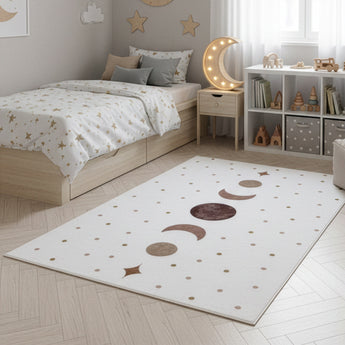 Coco Kinderteppich 1136 Cream – Weich Pflegeleicht & Rutschfest mit Latexrücken -100 % Polyester  8 mm Florhöhe