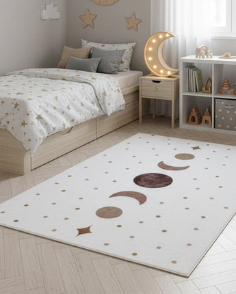 Coco Kinderteppich 1136 Cream – Weich Pflegeleicht & Rutschfest mit Latexrücken -100 % Polyester  8 mm Florhöhe