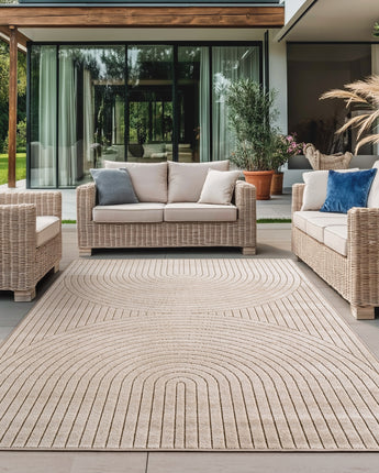 Nova Outdoor/Indoor Teppich 1201 | Robust Wetterfest Pflegeleicht | Modern & Flach