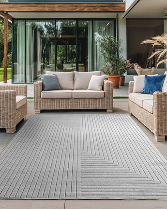 Nova Outdoor/Indoor Teppich 1202 | Robust Wetterfest Pflegeleicht | Modern & Flach