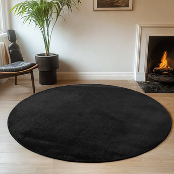 Joy Indoor Teppich | Weich Anti-Rutsch Modern | 100 % Polyester 11 mm Flor 200cm Rund