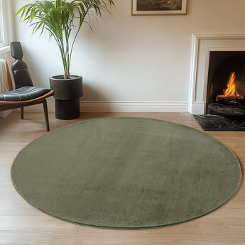Joy Indoor Teppich | Weich Anti-Rutsch Modern | 100 % Polyester 11 mm Flor 160cm Rund