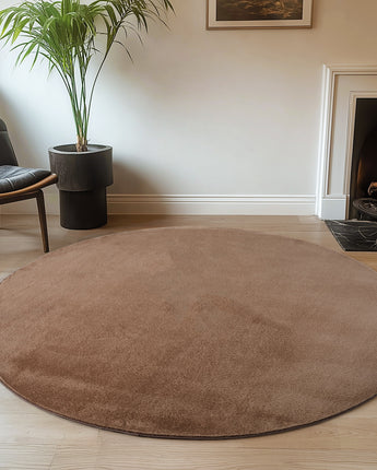 Joy Indoor Teppich | Weich Anti-Rutsch Modern | 100 % Polyester 11 mm Flor 80cm Rund