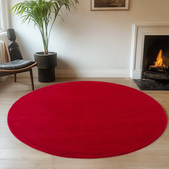 Joy Indoor Teppich | Weich Anti-Rutsch Modern | 100 % Polyester 11 mm Flor 120cm Rund