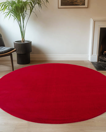 Joy Indoor Teppich | Weich Anti-Rutsch Modern | 100 % Polyester 11 mm Flor 120cm Rund