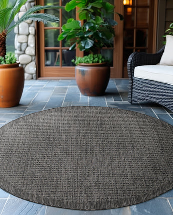 Giza Outdoor/Indoor Teppich | Wetterfest Flach & Pflegeleicht | 3 mm Flor 160cm Rund