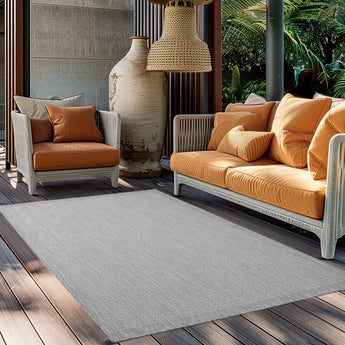 Giza Outdoor/Indoor Teppich | Wetterfest Flach & Pflegeleicht | 3 mm Flor
