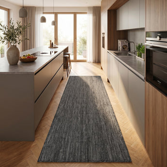 MIRA In- und Outdoorteppich 1450 Black – Modern Pflegeleicht Balkon Terrasse und Wohnen