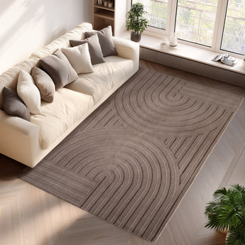 Pompei Teppich 1611 – Weich Modern & Pflegeleicht | 100 % Microfaser 12 mm Flo, Indoor