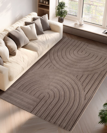 Pompei Teppich 1611 – Weich Modern & Pflegeleicht | 100 % Microfaser 12 mm Flo, Indoor