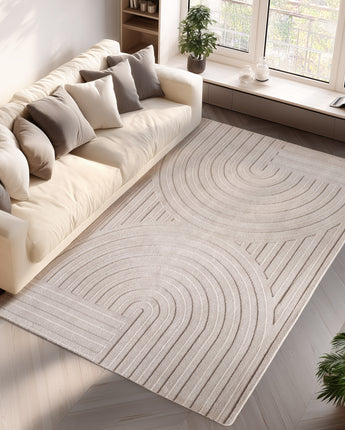 Pompei Teppich 1611 – Weich Modern & Pflegeleicht | 100 % Microfaser 12 mm Flo, Indoor