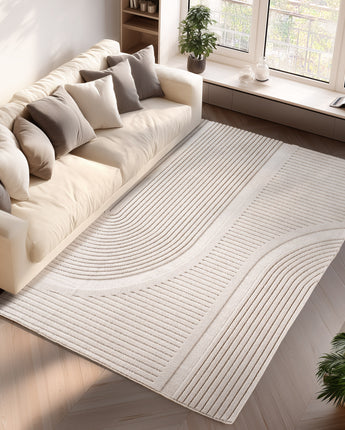 Pompei Teppich 1612 – Weich Modern & Pflegeleicht | 100 % Microfaser 12 mm Flor Indoor