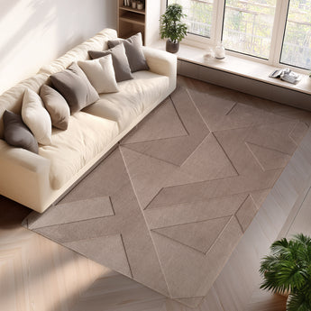 Pompei Teppich 1613 – Weich Modern & Pflegeleicht | 100 % Microfaser 12 mm Flor Indoor