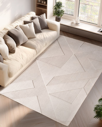 Pompei Teppich 1613 – Weich Modern & Pflegeleicht | 100 % Microfaser 12 mm Flor Indoor