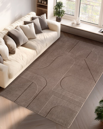 Pompei Teppich 1614 – Weich Modern & Pflegeleicht | 100 % Microfaser 12 mm Flor Indoor