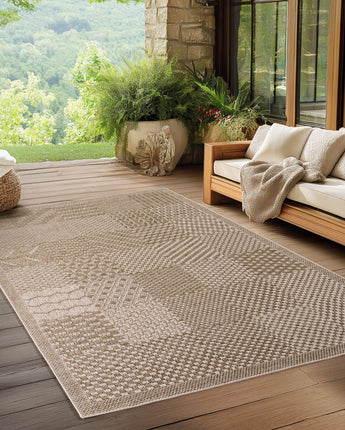 Ibiza Outdoor/Indoor Teppich 1902 | Wetterfest Modern & Pflegeleicht | 5 mm Flach