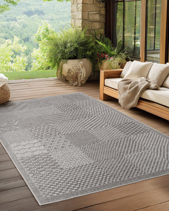Ibiza Outdoor/Indoor Teppich 1902 | Wetterfest Modern & Pflegeleicht | 5 mm Flach