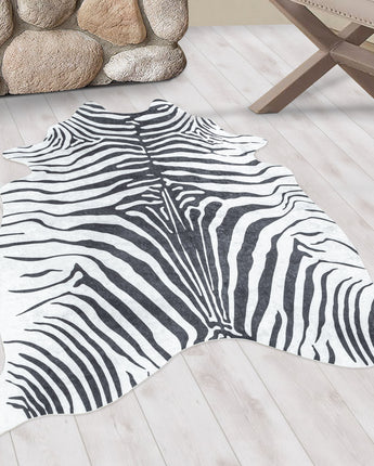 Etosha Fellimitat Teppich 4111 | Waschbar Weich & Pflegeleicht | 7 mm Flor 100 % Polyester