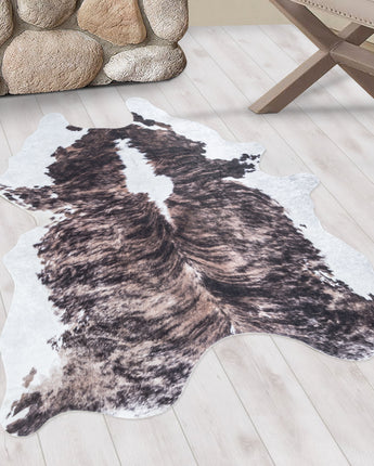 Etosha Fellimitat Teppich 4113 | Waschbar Weich & Pflegeleicht | 7 mm Flor 100 % Polyester