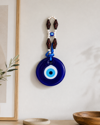 Nazar Glas Schutzanhänger ,Blauer Glücksbringer gegen den bösen Blick (T10)