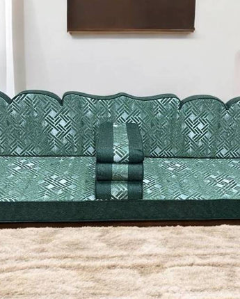 3 Teilige Set Sark Kösesi Orientalische Sitzecke,Sitzkissen Set Grün 190cm