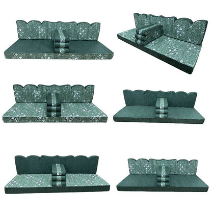 3 Teilige Set Sark Kösesi Orientalische Sitzecke,Sitzkissen Set Grün 190cm