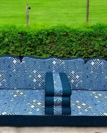 3 Teilige Set Sark Kösesi Orientalische Sitzecke,Sitzkissen Set Blau 190cm