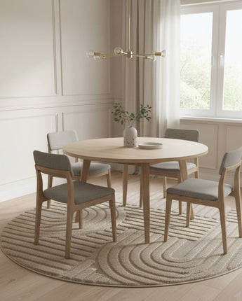 Art Indoor Teppich | Weich Modern & Pflegeleicht | 16 mm Flor Jute-Rücken 160cm Rund