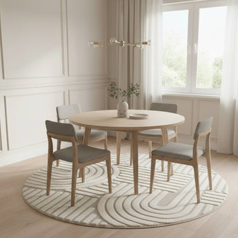 Art Indoor Teppich | Weich Modern & Pflegeleicht | 16 mm Flor Jute-Rücken 160cm Rund