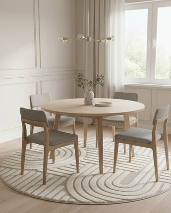 Art Indoor Teppich | Weich Modern & Pflegeleicht | 16 mm Flor Jute-Rücken 160cm Rund