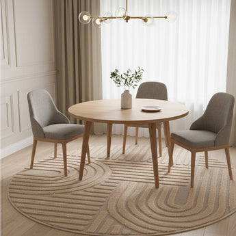 Art Indoor Teppich | Weich Modern & Pflegeleicht | 16 mm Flor Jute-Rücken 200cm Rund