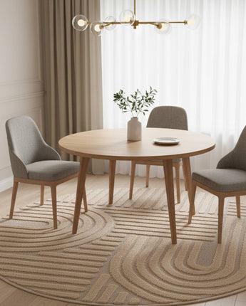 Art Indoor Teppich | Weich Modern & Pflegeleicht | 16 mm Flor Jute-Rücken 120cm Rund