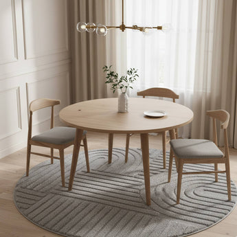 Art Indoor Teppich | Weich Modern & Pflegeleicht | 16 mm Flor Jute-Rücken 120cm Rund