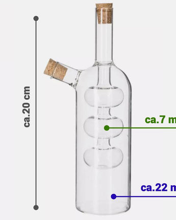 Öl- und Essigflasche, Ölkaraffe, Essigspender, Glas (SY-02)