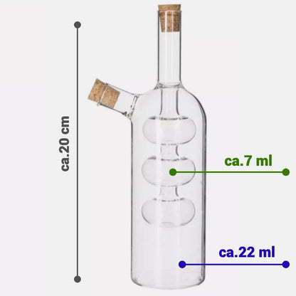 Öl- und Essigflasche, Ölkaraffe, Essigspender, Glas (SY-02)