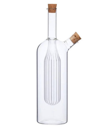 Öl- und Essigflasche, Ölkaraffe, Essigspender, Glas (SY-03)