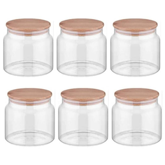 Vorratsgläser Mit Deckel, 6er Set Vorratsdosen Glas Mit Deckel Luftdicht 500ml