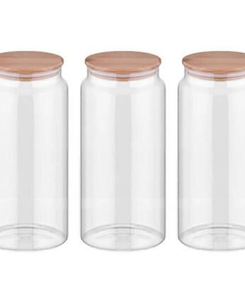 Vorratsgläser Mit Deckel, 3er Set Vorratsdosen Glas Mit Deckel Luftdicht 1300ml