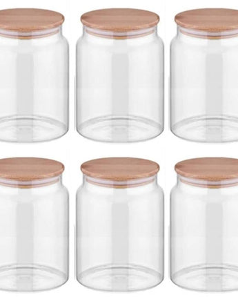 Vorratsgläser Mit Deckel, 6er Set Vorratsdosen Glas Mit Deckel Luftdicht 800ml