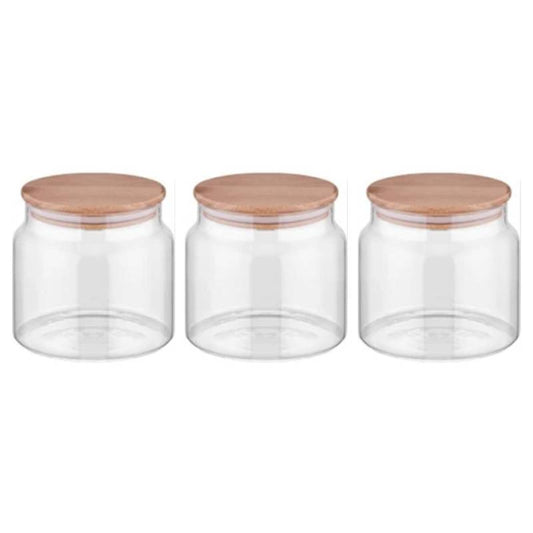 Vorratsgläser Mit Deckel, 3er Set Vorratsdosen Glas Mit Deckel Luftdicht 500ml