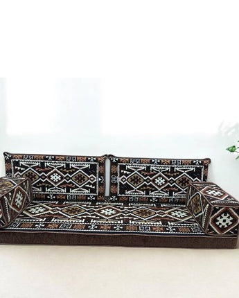 5 Teilige Set Sark Kösesi Orientalische Sitzecke,Sitzkissen Set Braun 190cm