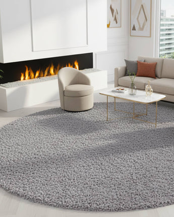 Hochflor Shaggy Teppich Life Collection – Flauschig & Modern – Wohnzimmer Schlafzimmer 120cm Rund