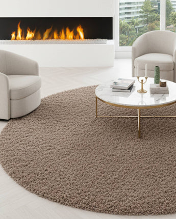 Hochflor Shaggy Teppich Life Collection – Flauschig & Modern – Wohnzimmer Schlafzimmer 80cm Rund