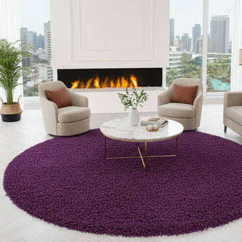 Hochflor Shaggy Teppich Life Collection – Flauschig & Modern – Wohnzimmer Schlafzimmer 200cm Rund